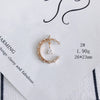 Wholesale Jewelry Accessories Copper Inlaid Zircon Moon Star Leaf Fan Pendant