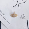 Wholesale Jewelry Accessories Copper Inlaid Zircon Moon Star Leaf Fan Pendant