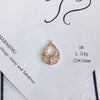 Wholesale Jewelry Accessories Copper Inlaid Zircon Moon Star Leaf Fan Pendant