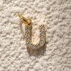Wholesale Jewelry Accessories Copper Plated Real Gold English Letter Pendant Bracelet With Inlaid Zircon