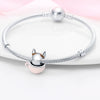 Wholesale Jewelry Accessories Copper Plated 925 Silver Dripping Oil Style Cute Dog Beaded Bracelet Necklace