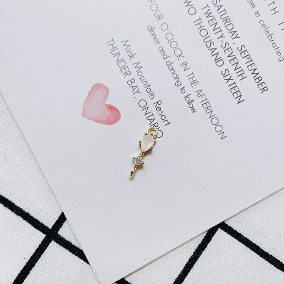 Wholesale Jewelry Accessories Copper Plating Zircon Inlay Small Pendant