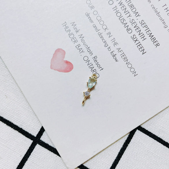 Wholesale Jewelry Accessories Copper Plating Zircon Inlay Small Pendant