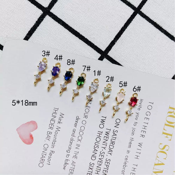 Wholesale Jewelry Accessories Copper Plating Zircon Inlay Small Pendant