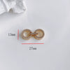 Wholesale Jewelry Accessories Copper Real Gold Inlaid Zirconium Flower Bow Star Double Buckle Electroplated Color Retaining Chain Buckle Pendant