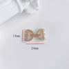 Wholesale Jewelry Accessories Copper Real Gold Inlaid Zirconium Flower Bow Star Double Buckle Electroplated Color Retaining Chain Buckle Pendant