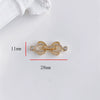 Wholesale Jewelry Accessories Copper Real Gold Inlaid Zirconium Flower Bow Star Double Buckle Electroplated Color Retaining Chain Buckle Pendant