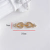 Wholesale Jewelry Accessories Copper Real Gold Inlaid Zirconium Flower Bow Star Double Buckle Electroplated Color Retaining Chain Buckle Pendant