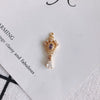 Wholesale Jewelry Accessories Copper Real Gold Plated Micro Inlaid Zircon Crown Hollow Drop Shaped Pendant
