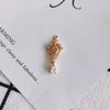 Wholesale Jewelry Accessories Copper Real Gold Plated Micro Inlaid Zircon Crown Hollow Drop Shaped Pendant