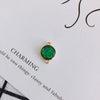 Wholesale Jewelry Accessories Copper Resin Geometric Round Gold Foil Inlay Double Hanging Pendant Necklace Material