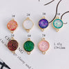 Wholesale Jewelry Accessories Copper Resin Geometric Round Gold Foil Inlay Double Hanging Pendant Necklace Material