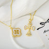 Wholesale Jewelry Accessories Copper Shell Violin Pendant Necklace Bracelet Fashion Micro Inlaid Electroplated 18K Real Gold Insect Pattern