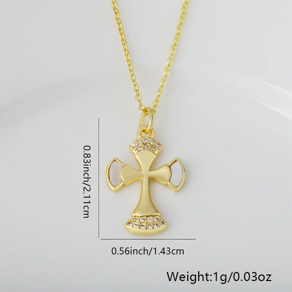 Wholesale Jewelry Accessories Copper Shell Violin Pendant Necklace Bracelet Fashion Micro Inlaid Electroplated 18K Real Gold Insect Pattern