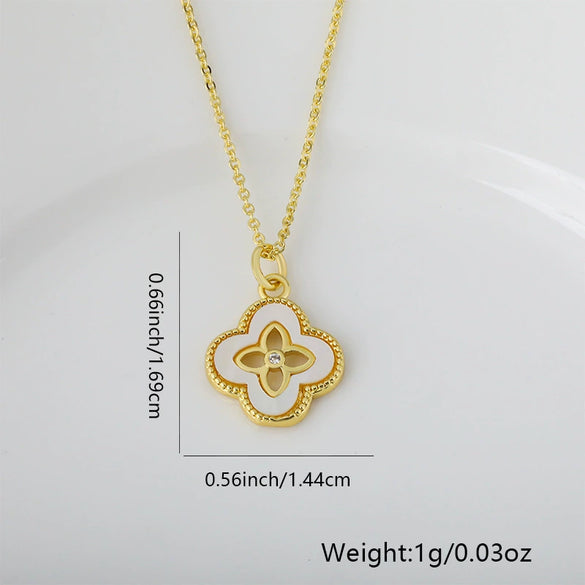 Wholesale Jewelry Accessories Copper Shell Violin Pendant Necklace Bracelet Fashion Micro Inlaid Electroplated 18K Real Gold Insect Pattern