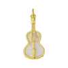 Wholesale Jewelry Accessories Copper Shell Violin Pendant Necklace Bracelet Fashion Micro Inlaid Electroplated 18K Real Gold Insect Pattern