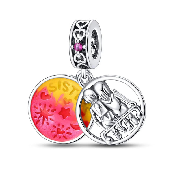 Wholesale Jewelry Accessories Copper Silver Plated Dripping Oil Design Pendant