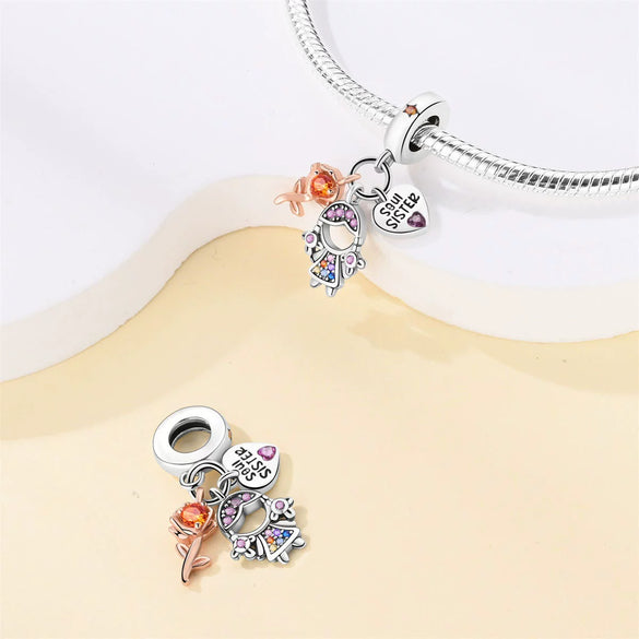 Wholesale Jewelry Accessories Copper Silver Plated Dripping Oil Design Pendant