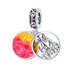 Wholesale Jewelry Accessories Copper Silver Plated Dripping Oil Design Pendant