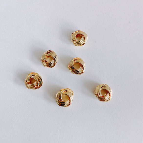 Wholesale Jewelry Accessories Copper With Copper Plating And Gold Beads For Ring Earrings Necklace