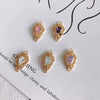 Wholesale Jewelry Accessories Copper Zircon Inlaid Double Hanging Hollow Pendant
