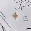 Wholesale Jewelry Accessories Copper Zircon Inlaid Star Bow Four Leaf Clover Hollow Pendant