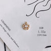 Wholesale Jewelry Accessories Copper Zircon Inlaid Star Bow Four Leaf Clover Hollow Pendant