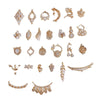 Wholesale Jewelry Accessories Copper Zircon Inlay Flower Moon Hollow Necklace Material