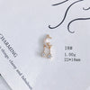 Wholesale Jewelry Accessories Copper Zircon Inlay Flower Moon Hollow Necklace Material