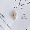 Wholesale Jewelry Accessories Copper Zircon Inlay Flower Moon Hollow Necklace Material