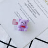 Wholesale Jewelry Accessories Flocking Velvet Bow Tie Bear Earrings