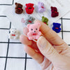 Wholesale Jewelry Accessories Flocking Velvet Bow Tie Bear Earrings