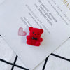Wholesale Jewelry Accessories Flocking Velvet Bow Tie Bear Earrings