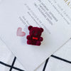 Wholesale Jewelry Accessories Flocking Velvet Bow Tie Bear Earrings