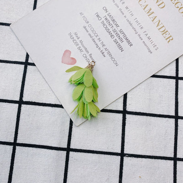 Wholesale Jewelry Accessories Fresh Tassel Small Flower Earrings Pendant Handwoven Fabric Material