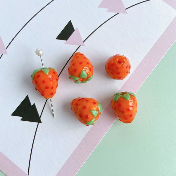 Wholesale Jewelry Accessories Glass Glaze Fruit Shaped Beaded Bracelet Earrings Pendant