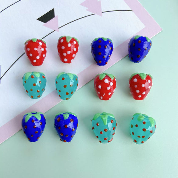 Wholesale Jewelry Accessories Glass Glaze Fruit Shaped Beaded Bracelet Earrings Pendant