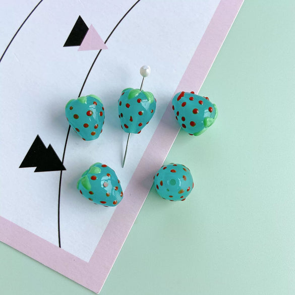 Wholesale Jewelry Accessories Glass Glaze Fruit Shaped Beaded Bracelet Earrings Pendant