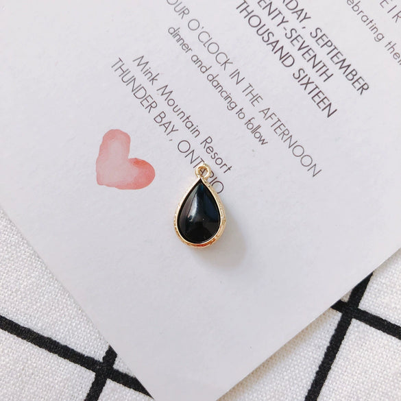 Wholesale Jewelry Accessories Glass Glaze Teardrop Shape Pendant For Bracelet And Necklace