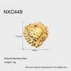 Wholesale Jewelry Accessories Heart Pendant Earring Parts 14K Gold Plated Stainless Steel Vintage Diamond Handmade For Women