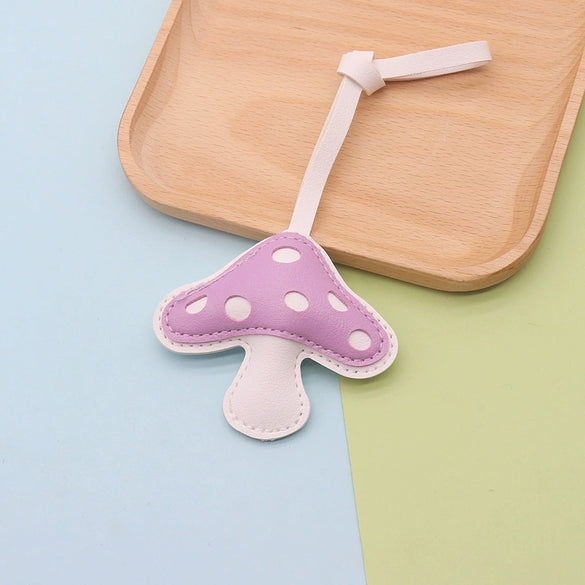 Wholesale Jewelry Accessories Leather Mushroom Pendant Clothing Accessories