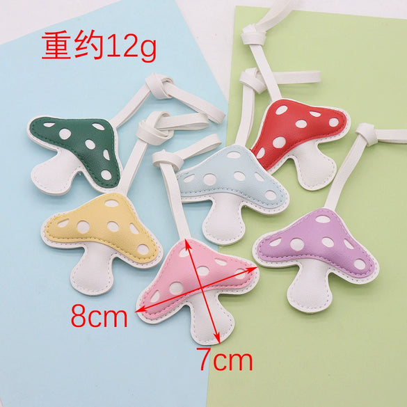 Wholesale Jewelry Accessories Leather Mushroom Pendant Clothing Accessories