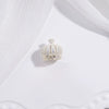 Wholesale Jewelry Accessories Material S925 Silver Inlaid Zirconium Hollow Crown Tassel Cap Pearl Beaded Torus Cap