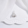 Wholesale Jewelry Accessories Material S925 Silver Inlaid Zirconium Hollow Crown Tassel Cap Pearl Beaded Torus Cap
