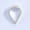 Wholesale Jewelry Accessories Melon Seed Buckle Handmade Diy Bracelet Necklace Pendant S925 Sterling Silver Electroplated