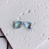 Wholesale Jewelry Accessories Metal Acrylic Resin Transparent Bow Earrings Electroplated