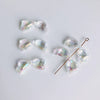 Wholesale Jewelry Accessories Metal Acrylic Resin Transparent Bow Earrings Electroplated