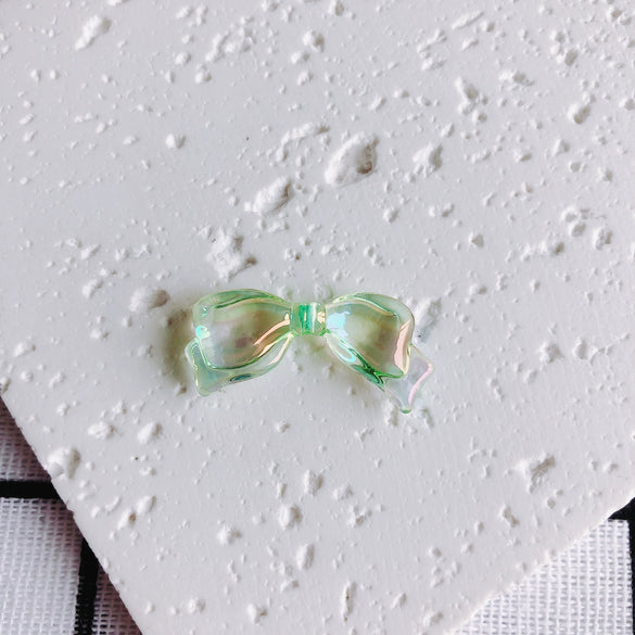 Wholesale Jewelry Accessories Metal Acrylic Resin Transparent Bow Earrings Electroplated