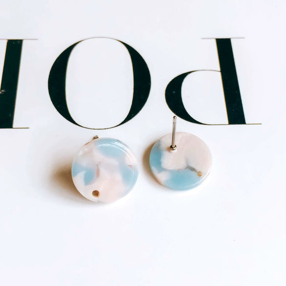 Wholesale Jewelry Accessories Plastic Resin Circle Round Dripping Glue Needle With Hole Pendant Earring Accessories