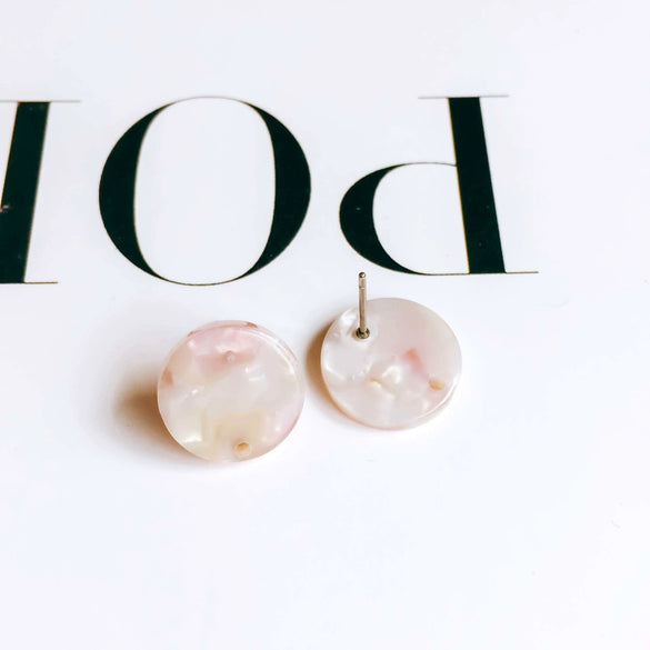 Wholesale Jewelry Accessories Plastic Resin Circle Round Dripping Glue Needle With Hole Pendant Earring Accessories